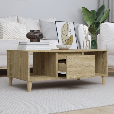 Table basse Chêne sonoma 90x50x36,5 cm Bois d'ingénierie 