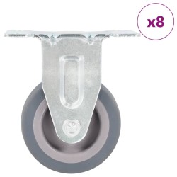 8 pcs Roulettes fixes 50 mm 