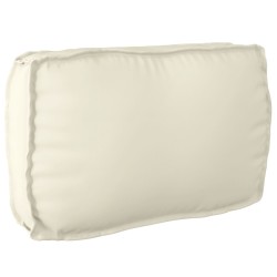 Set de coussins de palette 2 pièces crème en tissu Oxford 