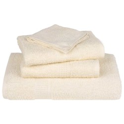 Serviettes de douche 4 pcs crème 70x140 cm 360 g/m² 100% coton 