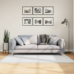 Tapis OVIEDO à poils courts gris 120x120 cm 