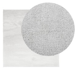 Tapis OVIEDO à poils courts gris 120x120 cm 