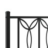 Tête de lit métal noir 107 cm 