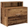 Table de chevet avec tiroir vieux bois 51x31x47 cm 