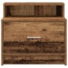 Table de chevet avec tiroir vieux bois 51x31x47 cm 