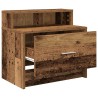 Table de chevet avec tiroir vieux bois 51x31x47 cm 