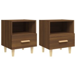 Tables de chevet 2 pcs Chêne marron 40x35x47 cm 