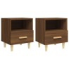 Tables de chevet 2 pcs Chêne marron 40x35x47 cm 