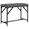 Banc à manger gris foncé 62x32x45 cm acier et tissu 