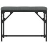 Banc à manger gris foncé 62x32x45 cm acier et tissu 