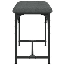Banc à manger gris foncé 62x32x45 cm acier et tissu 
