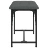 Banc à manger gris foncé 62x32x45 cm acier et tissu 