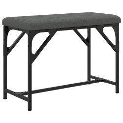 Banc à manger gris foncé 62x32x45 cm acier et tissu 