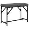 Banc à manger gris foncé 62x32x45 cm acier et tissu 