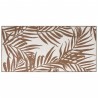 Tapis d'extérieur marron et blanc 100x200 cm design réversible 