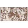 Tapis d'extérieur marron et blanc 100x200 cm design réversible 