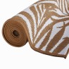 Tapis d'extérieur marron et blanc 100x200 cm design réversible 