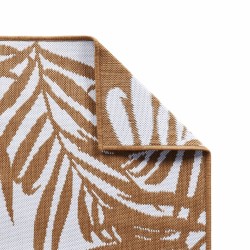 Tapis d'extérieur marron et blanc 100x200 cm design réversible 