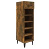 Meuble à chaussures Chêne fumé 30x35x105 cm Bois d'ingénierie 