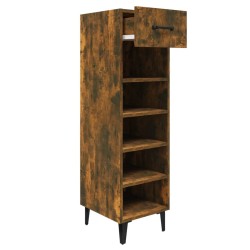 Meuble à chaussures Chêne fumé 30x35x105 cm Bois d'ingénierie 