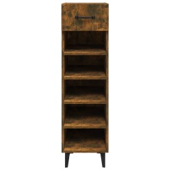 Meuble à chaussures Chêne fumé 30x35x105 cm Bois d'ingénierie 