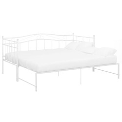 Cadre de canapé-lit extensible sans matelas blanc 90x200 cm 