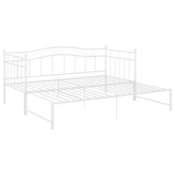 Cadre de canapé-lit extensible sans matelas blanc 90x200 cm 