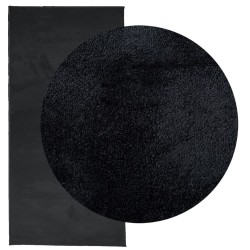 Tapis OVIEDO à poils courts noir 100x200 cm 