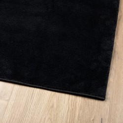 Tapis OVIEDO à poils courts noir 100x200 cm 