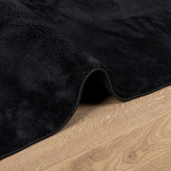 Tapis OVIEDO à poils courts noir 100x200 cm 