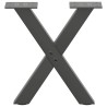 Pieds de table basse en forme de X, 2 pièces, anthracite, 40 x (30-31) cm, acier 