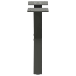 Pieds de table basse en forme de X, 2 pièces, anthracite, 40 x (30-31) cm, acier 