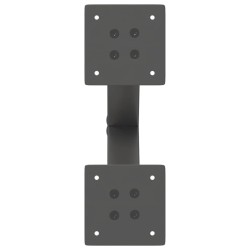 Pieds de table basse en forme de X, 2 pièces, anthracite, 40 x (30-31) cm, acier 