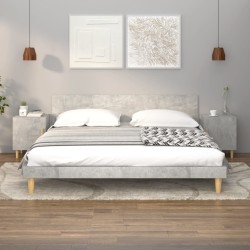Tables de chevet 2 pcs Gris béton Bois d'ingénierie 