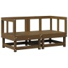 Canapés d'angle et coussins 2pcs marron miel bois de pin massif 