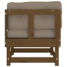 Canapés d'angle et coussins 2pcs marron miel bois de pin massif 