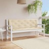 Coussin de banc de jardin beige 150x(50+50)x7 cm tissu oxford 
