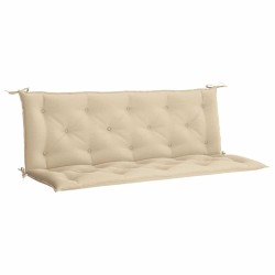 Coussin de banc de jardin beige 150x(50+50)x7 cm tissu oxford 