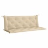 Coussin de banc de jardin beige 150x(50+50)x7 cm tissu oxford 