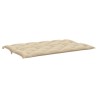 Coussin de banc de jardin beige 150x(50+50)x7 cm tissu oxford 