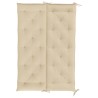Coussin de banc de jardin beige 150x(50+50)x7 cm tissu oxford 