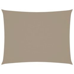 Voile de parasol tissu oxford rectangulaire 3,5x5 m taupe 