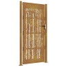 Portail de jardin 105x180 cm acier corten design de bambou 
