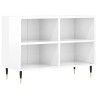 Meuble TV blanc brillant 69,5 x 30 x 50 cm bois d'ingénierie 