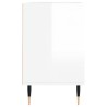 Meuble TV blanc brillant 69,5 x 30 x 50 cm bois d'ingénierie 
