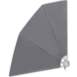 Auvent latéral pliable de balcon Gris 210 x 210 cm 