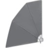 Auvent latéral pliable de balcon Gris 210 x 210 cm 