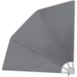 Auvent latéral pliable de balcon Gris 210 x 210 cm 