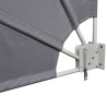 Auvent latéral pliable de balcon Gris 210 x 210 cm 