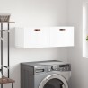 Armoire murale blanc brillant 100x36,5x35 cm bois d'ingénierie 
